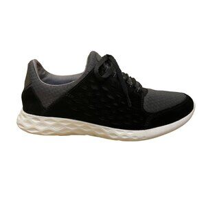 Clarks Men’s Black Suede Mesh Lace-Up Sneakers Seremax Athletic Shoes Size 7